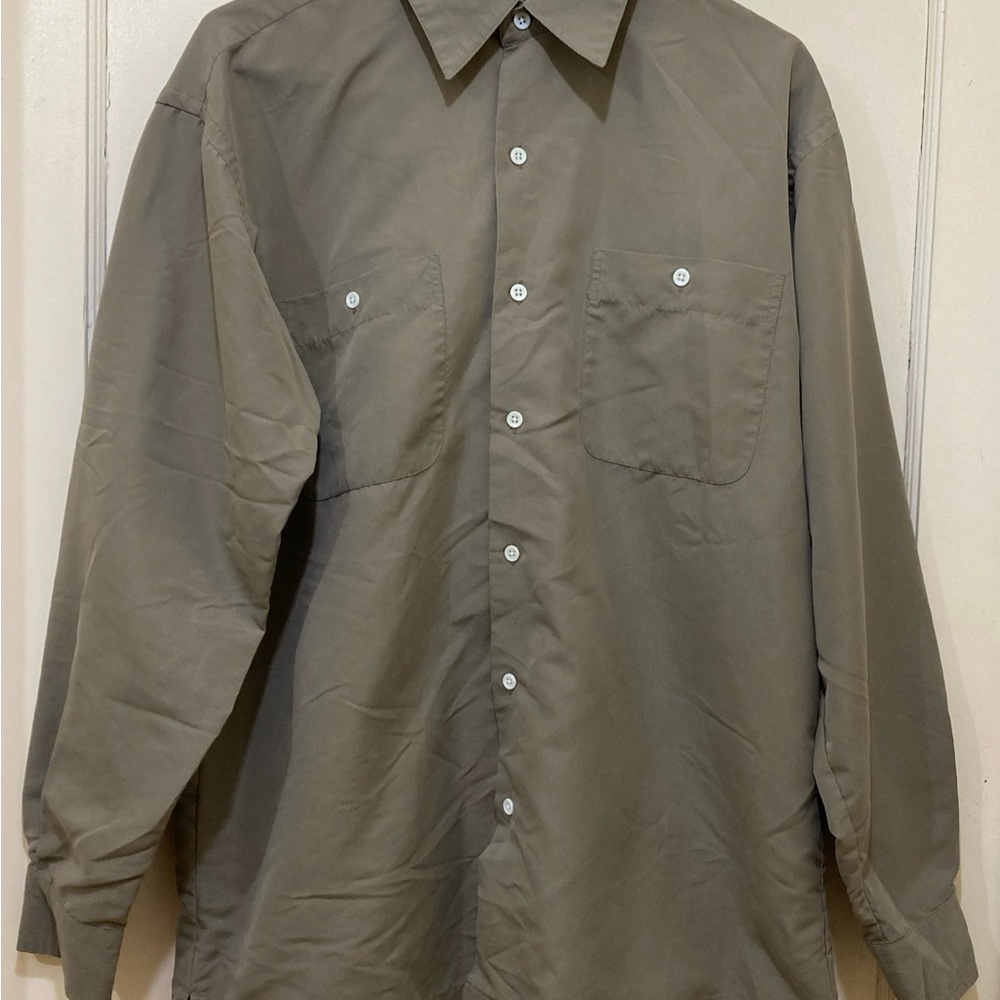 Bogari Studio Italy‎ Men’s M Shirt Smoky Gray Long Sleeve Button Down